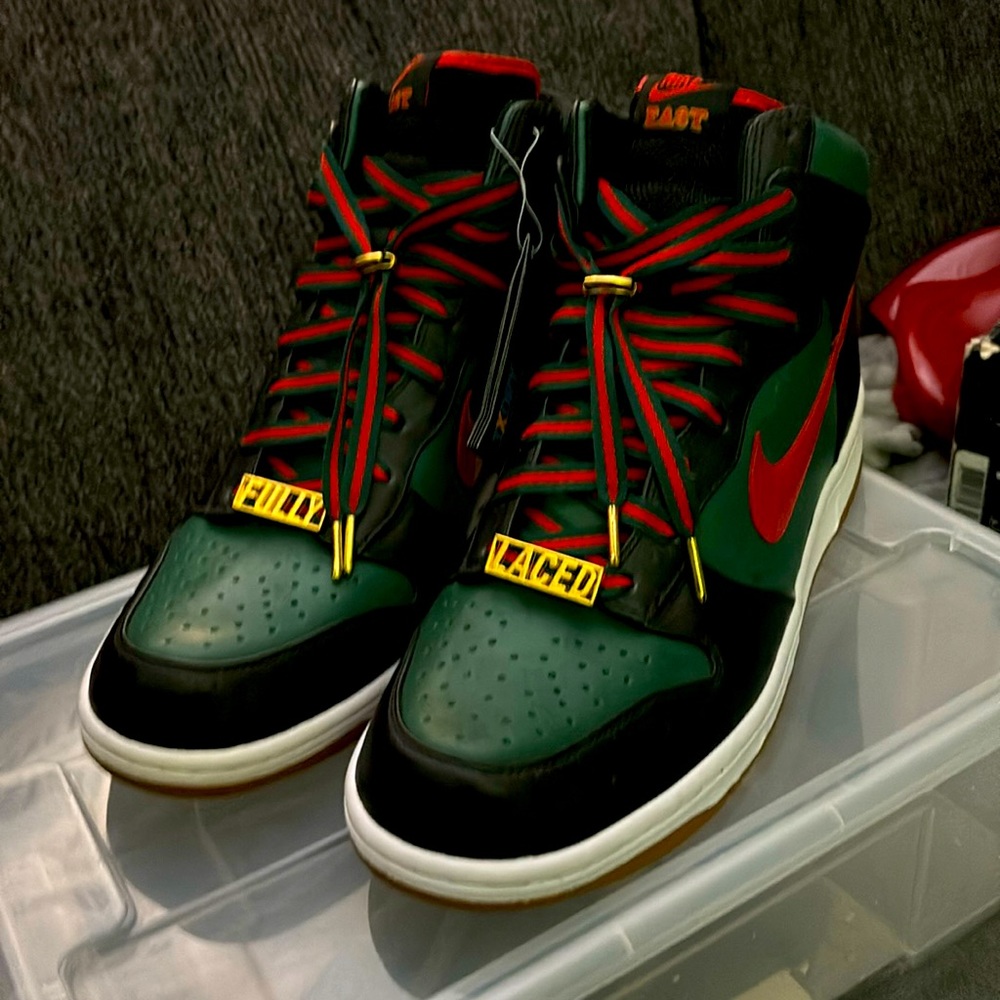 Nike Dunk High DJ Clark Kent Spark East SE “Fully Laced” custom size 14US